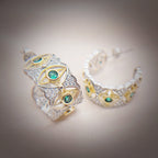 Evil Eye Cubic Zirconia Hoop Earrings E7264