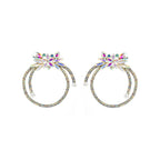 Floral Wreath Cubic Zirconia Earrings E7271
