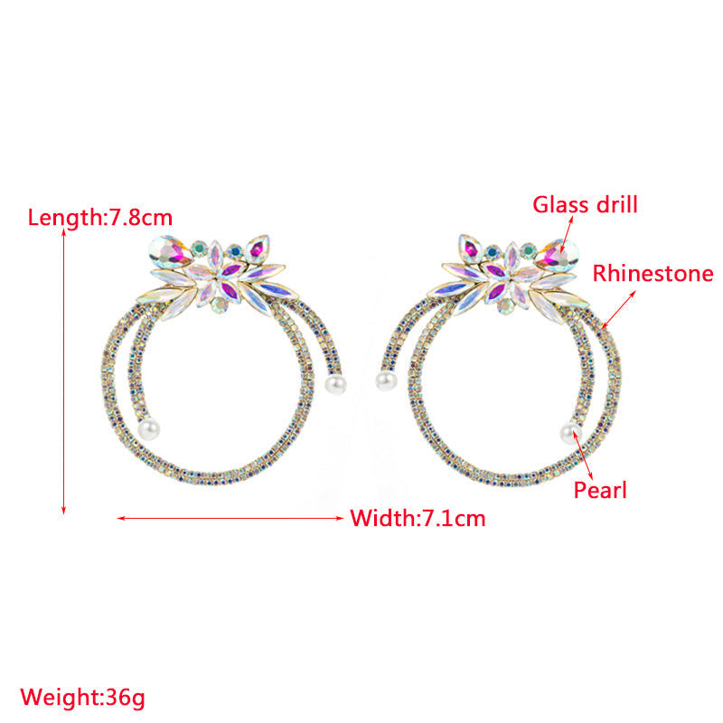 Floral Wreath Cubic Zirconia Earrings E7271