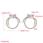Floral Wreath Cubic Zirconia Earrings E7271