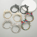 Floral Wreath Cubic Zirconia Earrings E7271