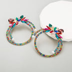 Floral Wreath Cubic Zirconia Earrings E7271