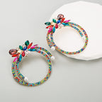 Floral Wreath Cubic Zirconia Earrings E7271