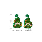 San Patrick Sunflower Man Acrylic Earrings E7280