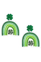 Rainbow Clover Acrylic Earrings E7281