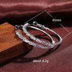Cubic Zirconia Hoop Earrings E7310