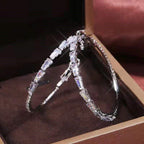 Cubic Zirconia Hoop Earrings E7310