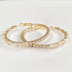 Cubic Zirconia Hoop Earrings E7310
