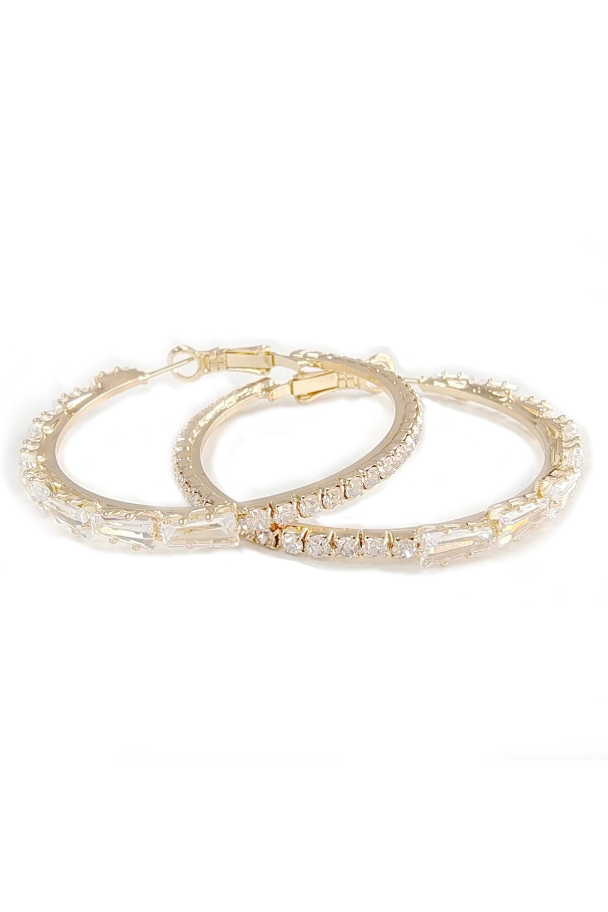 Cubic Zirconia Hoop Earrings E7310
