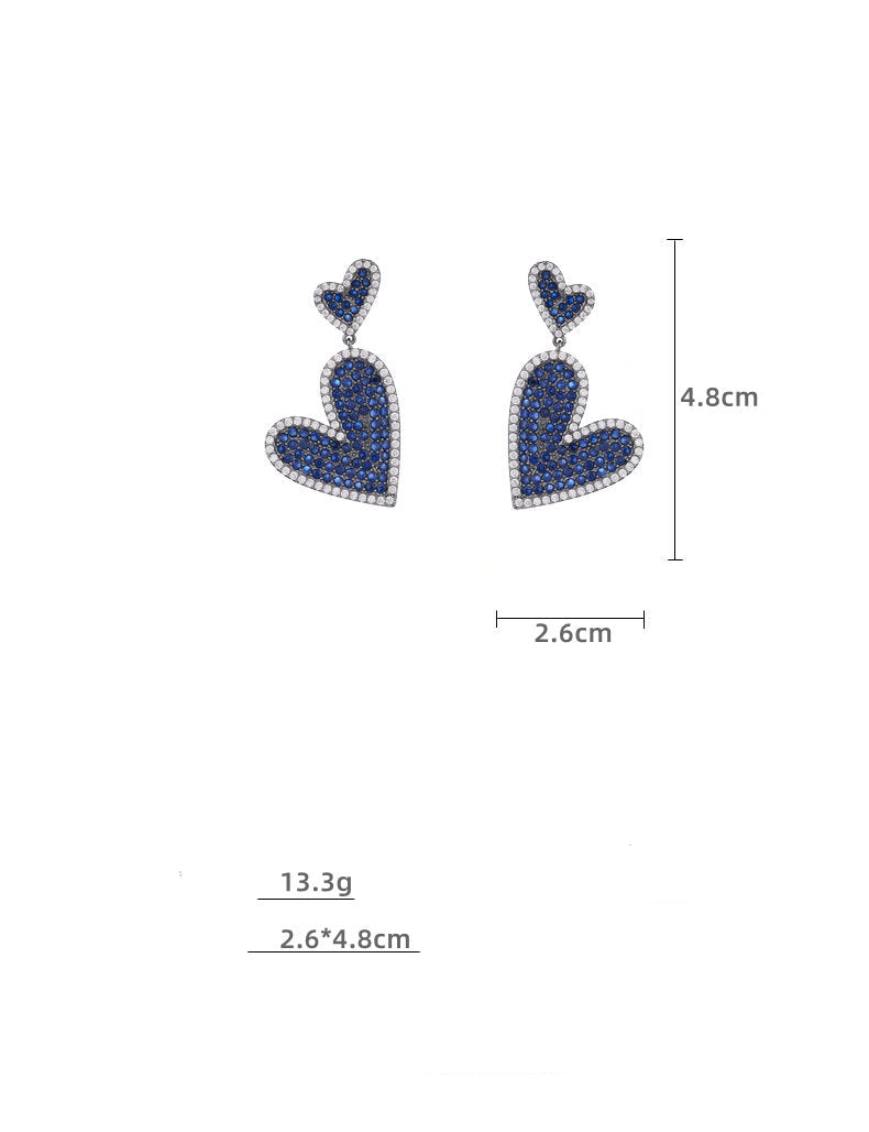 Heart Cubic Zirconia Earrings E7330