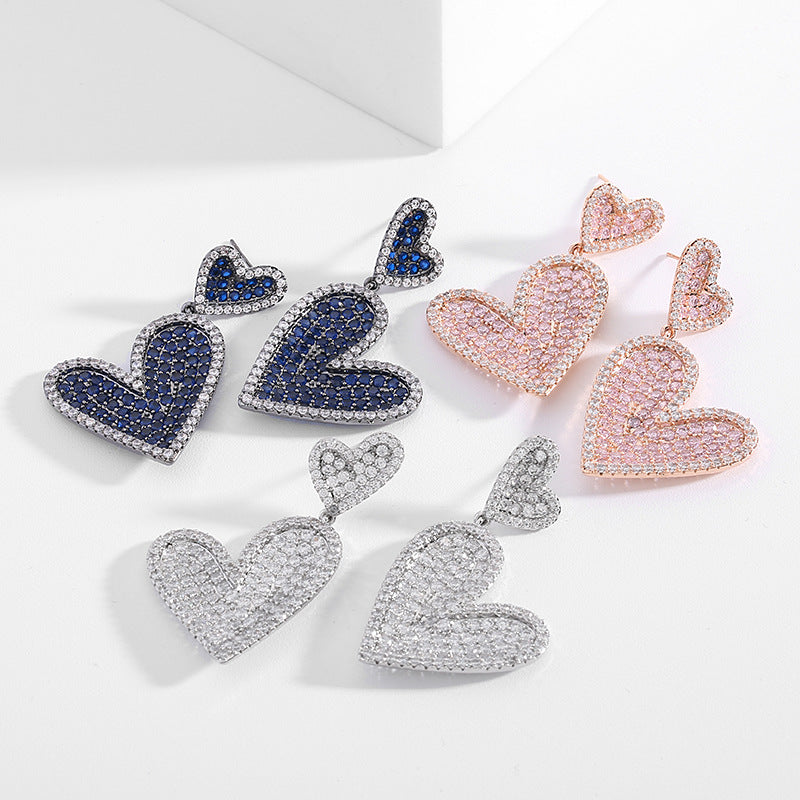 Heart Cubic Zirconia Earrings E7330