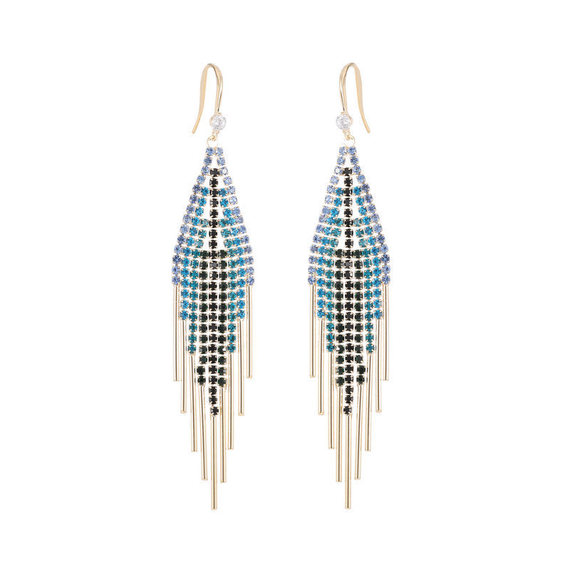 Tassel Cubic Zirconia Earrings E7338