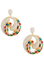 Geometry Circle Cubic Zirconia Earrings E7347