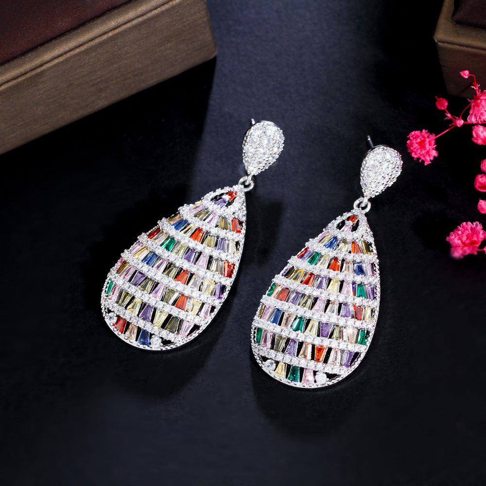 Teardrop Cubic Zirconia Earrings E7348