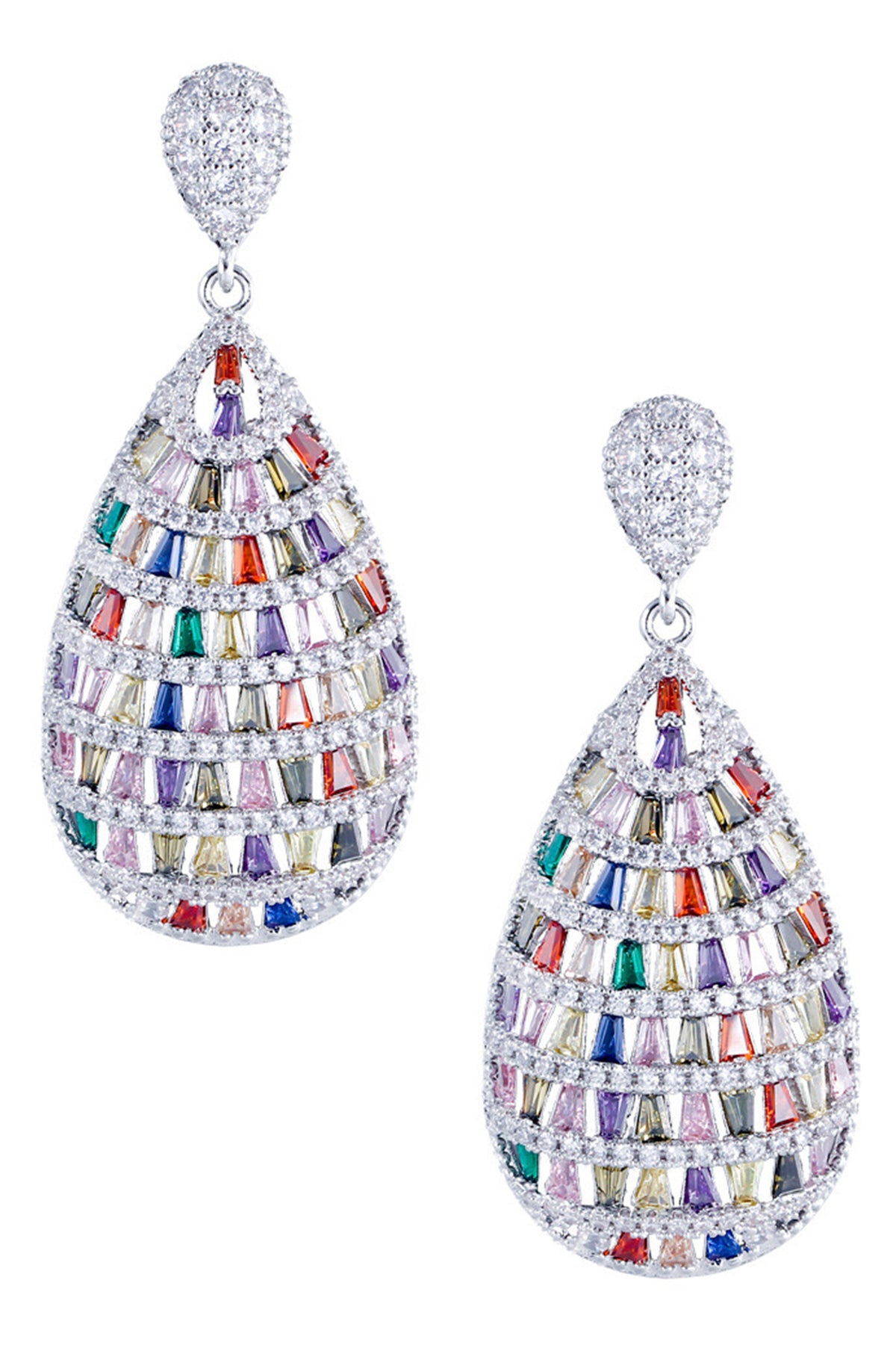 Teardrop Cubic Zirconia Earrings E7348