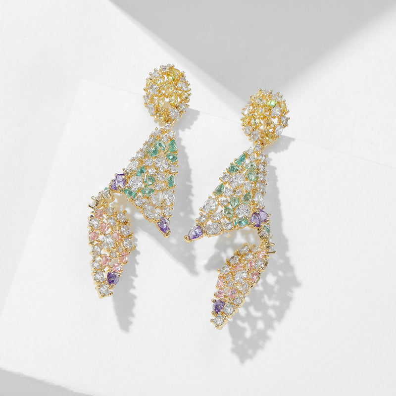 Geometry Cubic Zirconia Earrings E7361