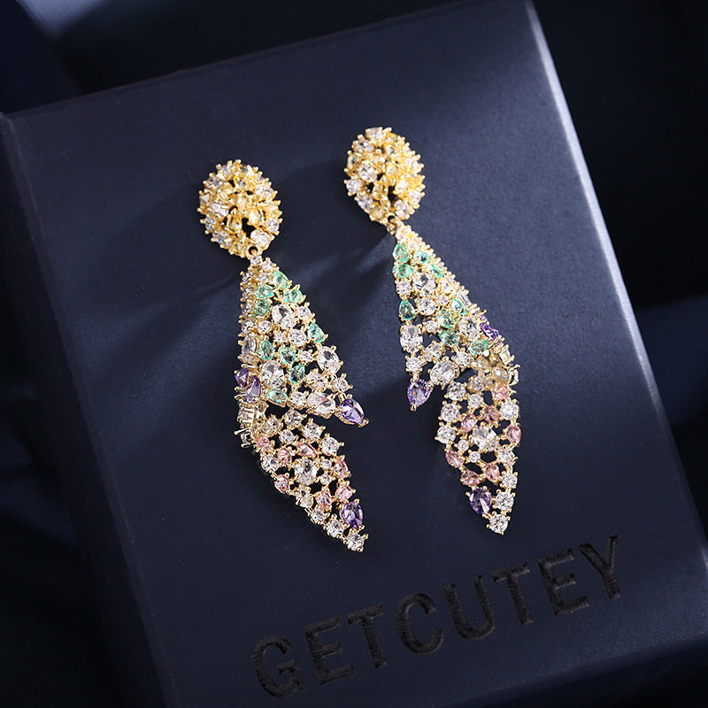 Geometry Cubic Zirconia Earrings E7361