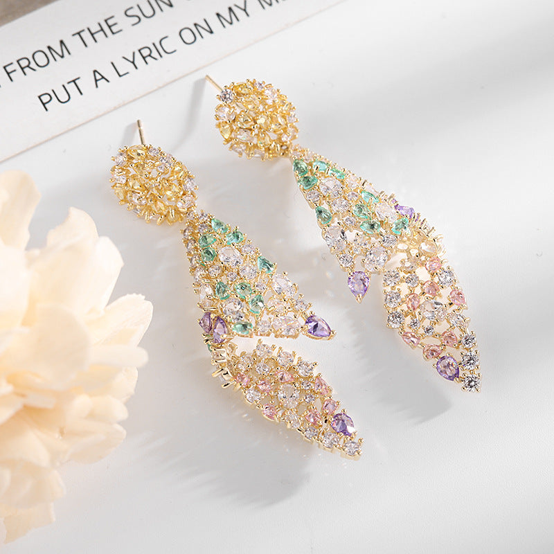 Geometry Cubic Zirconia Earrings E7361