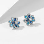 Flower Cubic Zirconia Stud Earrings E7363
