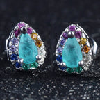 Teardrop Cubic Zirconia Stud Earrings E7364