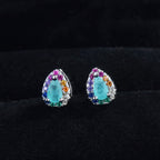 Teardrop Cubic Zirconia Stud Earrings E7364