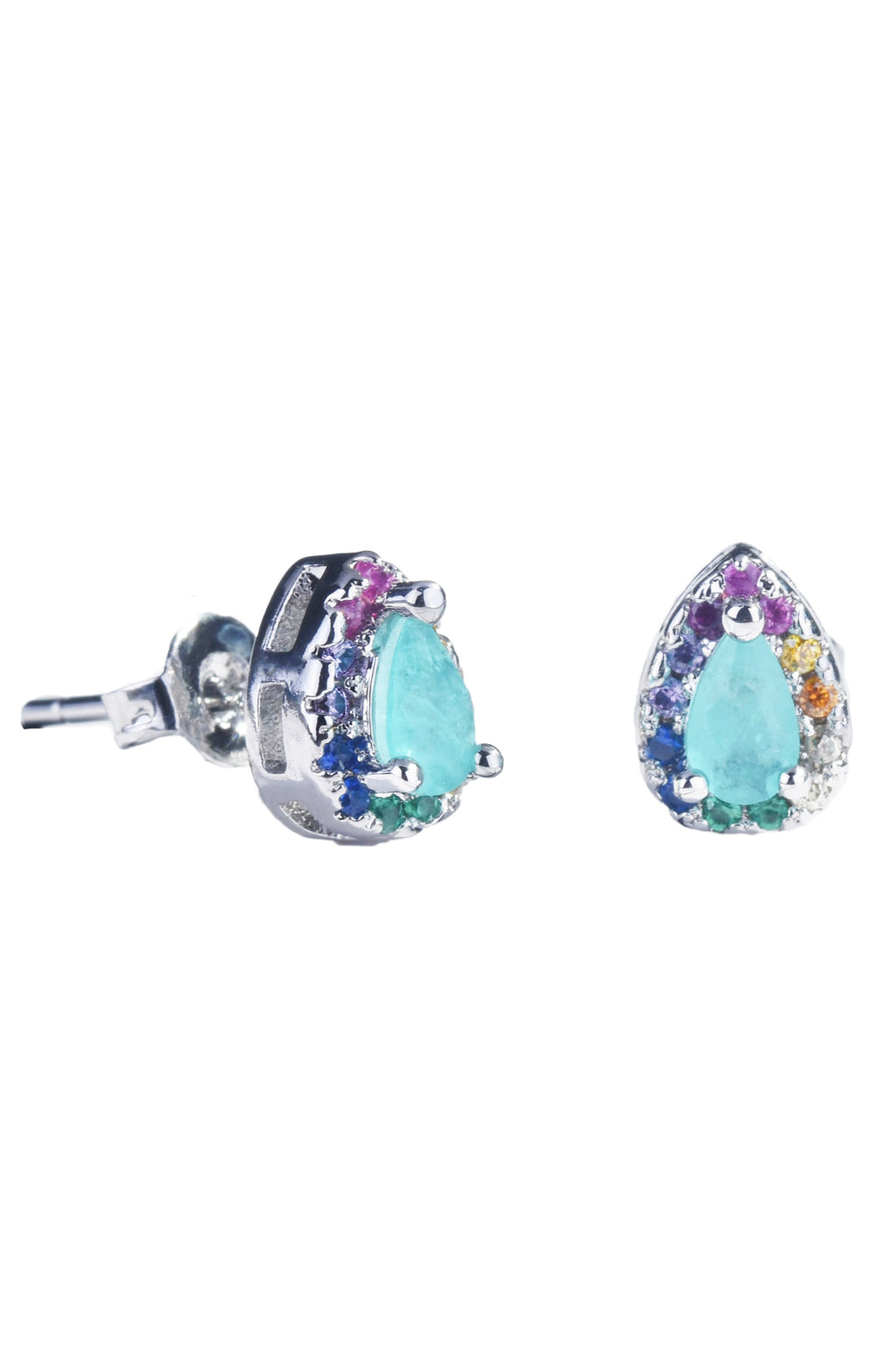 Teardrop Cubic Zirconia Stud Earrings E7364