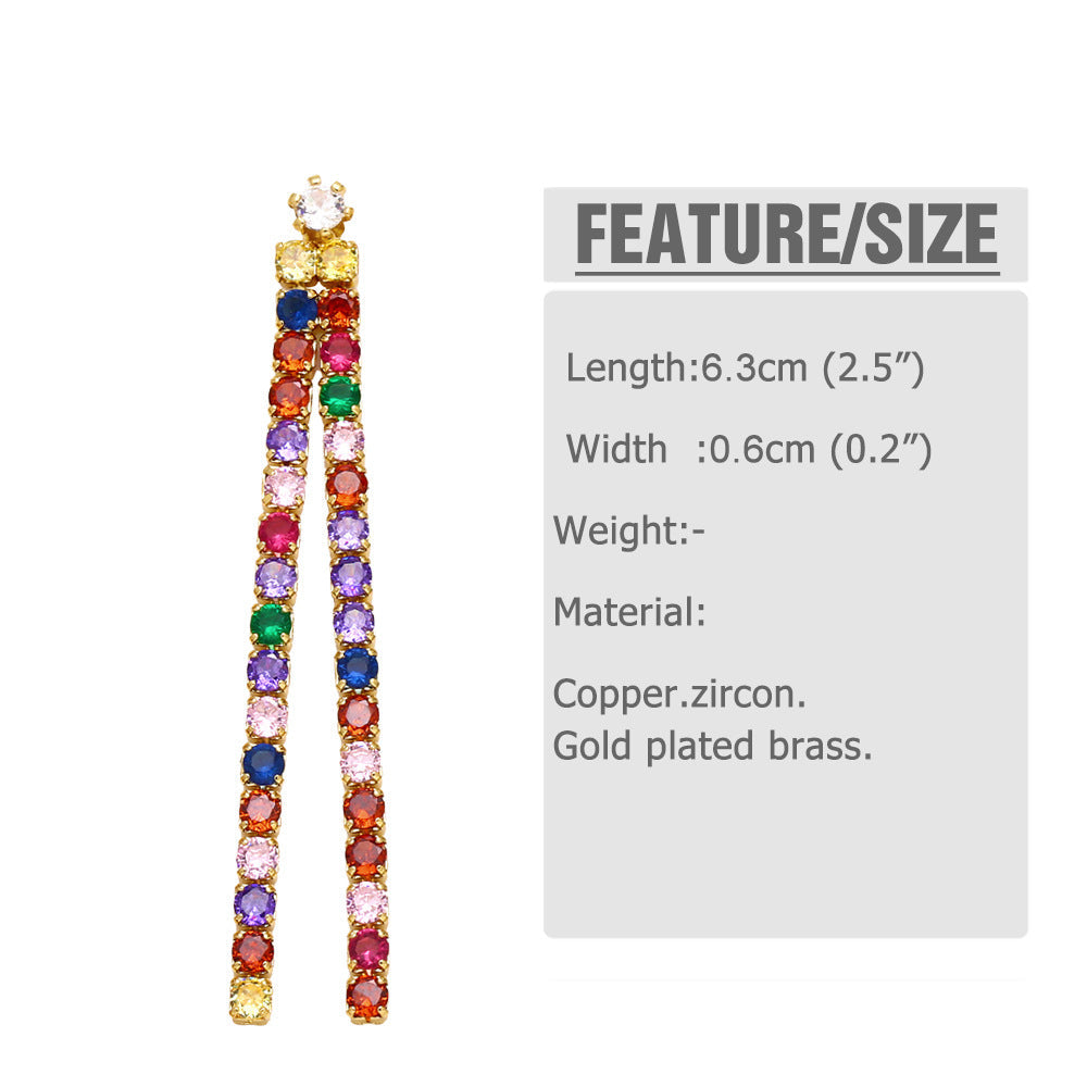Tassel Cubic Zirconia Earrings E7453