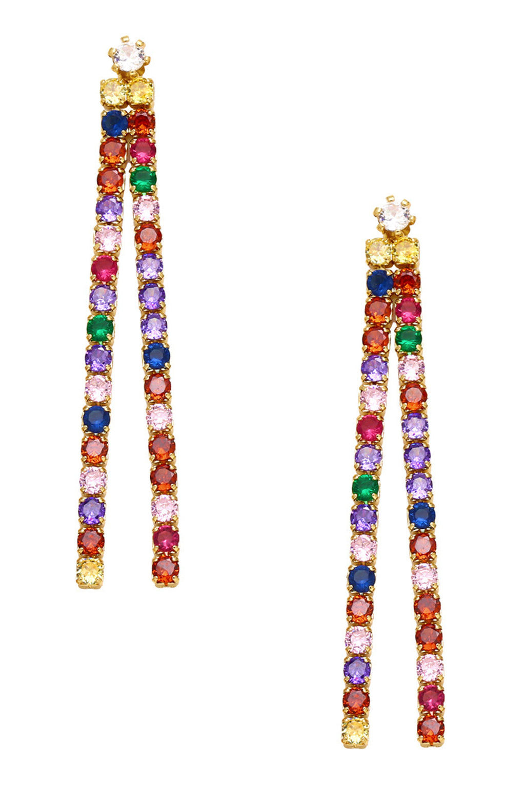 Tassel Cubic Zirconia Earrings E7453