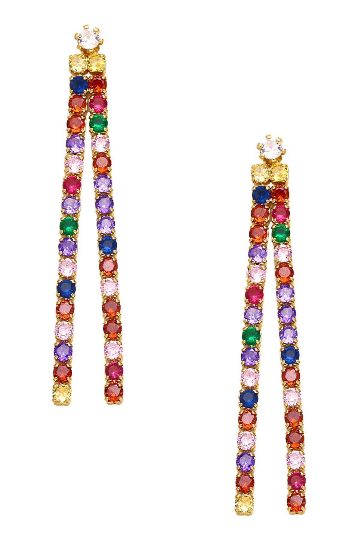 Tassel Cubic Zirconia Earrings E7453