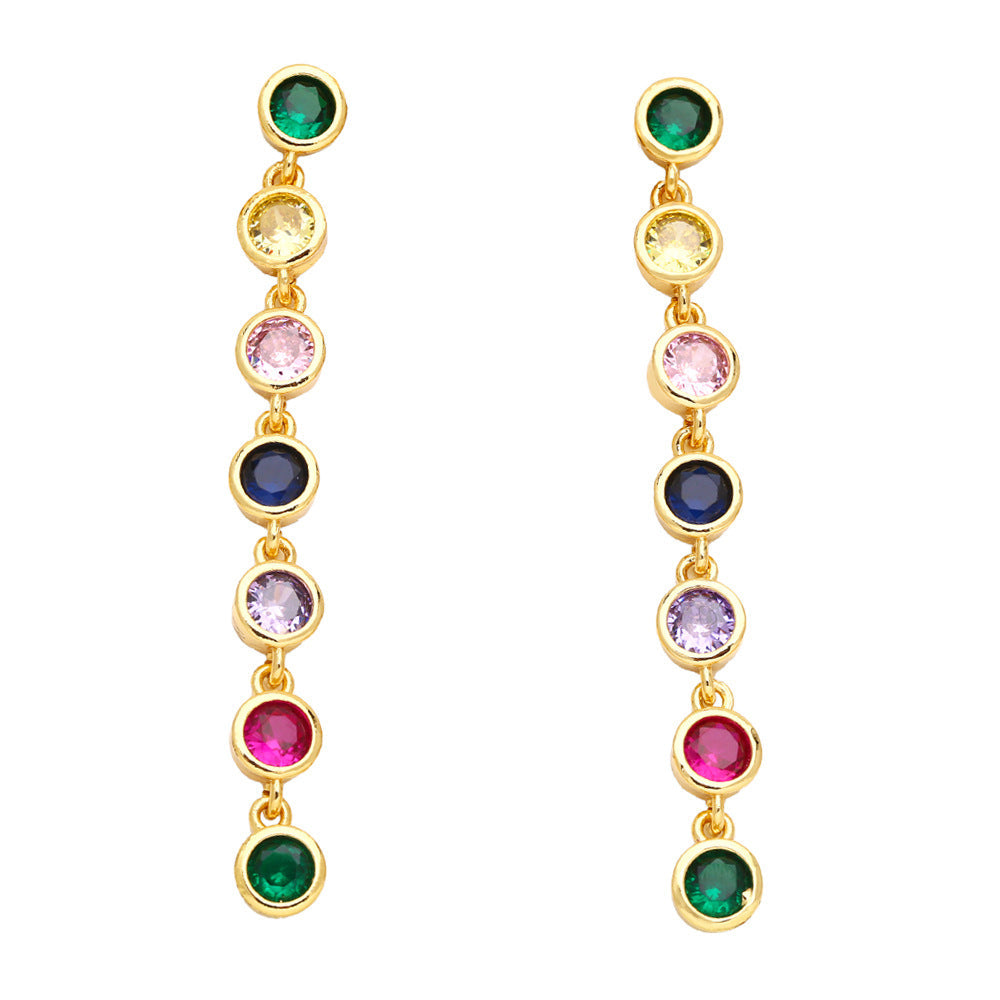 Tassel Cubic Zirconia Earrings E7454