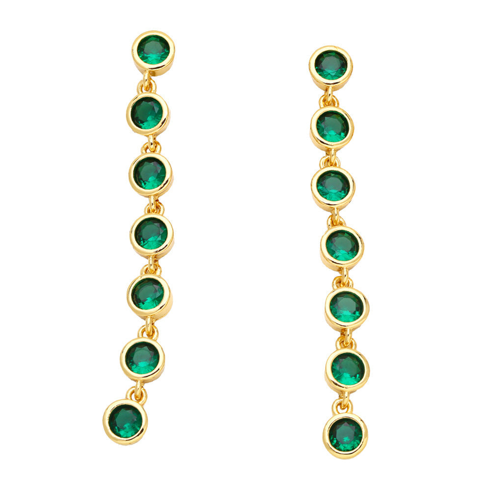 Tassel Cubic Zirconia Earrings E7454
