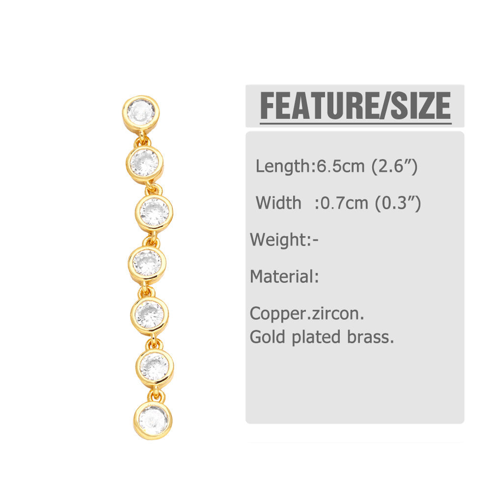 Tassel Cubic Zirconia Earrings E7454