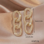 Cubic Zirconia Chain Earrings E7455