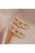 Cubic Zirconia Chain Earrings E7455