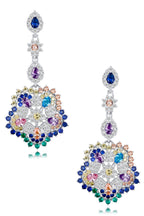 Cubic Zirconia Chain Earrings E7460
