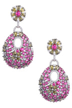 Hollow Teardrop Cubic Zirconia Earrings E7472