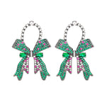 Bow Cubic Zirconia Chain Earrings E7475