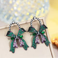 Bow Cubic Zirconia Chain Earrings E7475