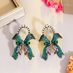 Bow Cubic Zirconia Chain Earrings E7475