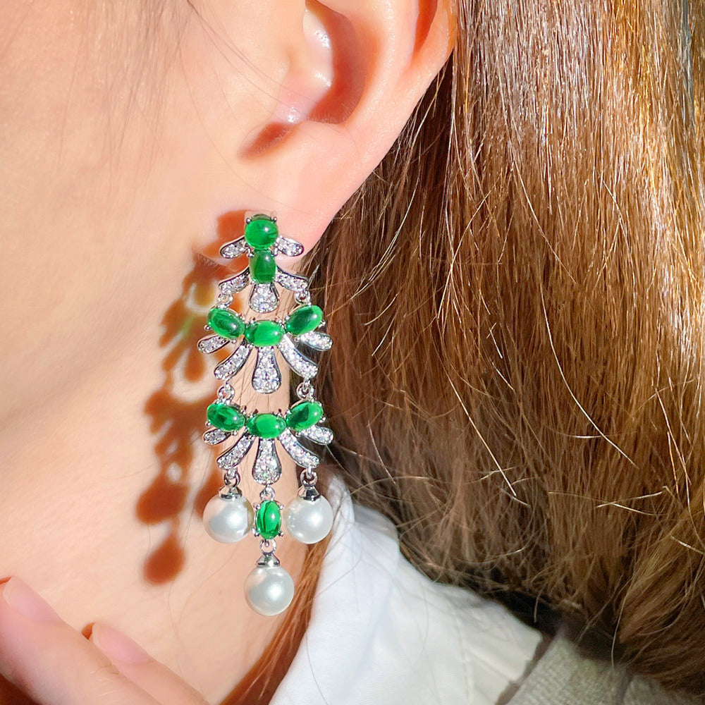 Tassel Cubic Zirconia Earrings E7503