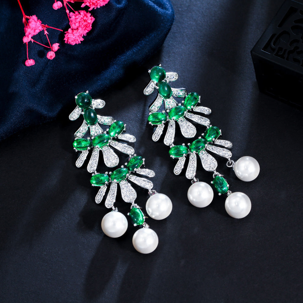 Tassel Cubic Zirconia Earrings E7503