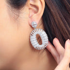 Oval Cubic Zirconia Earrings E7506