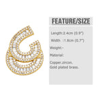 Doublelayer C Cubic Zirconia Earrings E7508