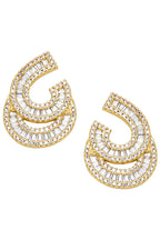 Doublelayer C Cubic Zirconia Earrings E7508