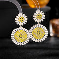 Circle Cubic Zirconia Earrings E7512