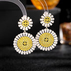 Circle Cubic Zirconia Earrings E7512