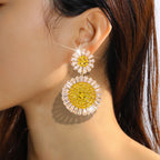 Circle Cubic Zirconia Earrings E7512