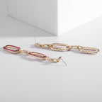 Oval Hoop Cubic Zirconia Earrings E7513
