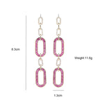 Oval Hoop Cubic Zirconia Earrings E7513