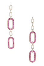 Oval Hoop Cubic Zirconia Earrings E7513